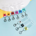 Cute Transparent PVC Key Chain Candy Colored Pendant Key Wristlet Keychain