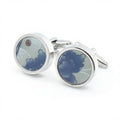 Wholesale Ceramic Shell Stone Elegant Cufflinks Custom Mens Suit Shirt Fashion Accessory Wedding Tuxedo Trendy Jewelry Gift