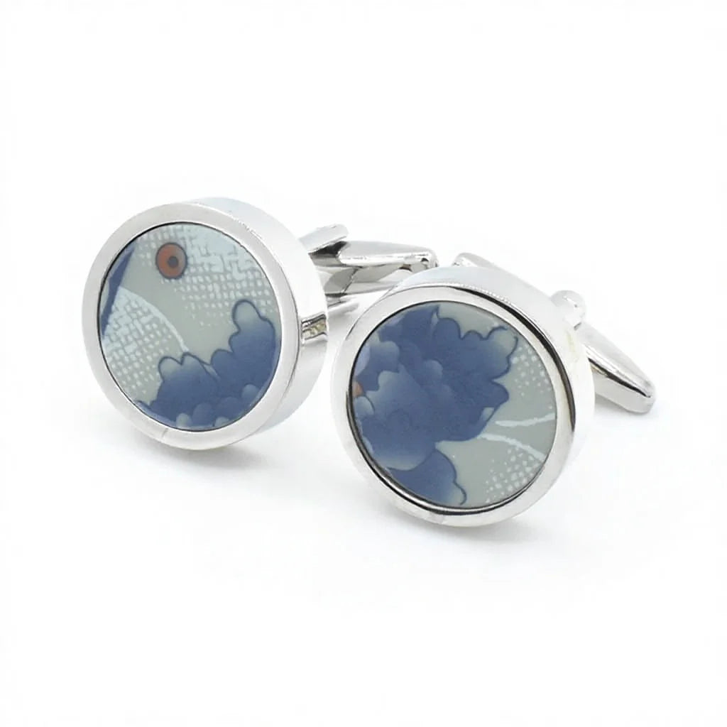 Wholesale Ceramic Shell Stone Elegant Cufflinks Custom Mens Suit Shirt Fashion Accessory Wedding Tuxedo Trendy Jewelry Gift