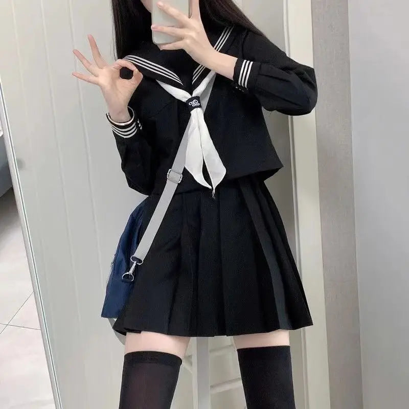 Traditional Classic Japanese Style Pretty Girl Sailor Uniform JK Uniform
