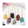 New Arrival Healing Natural Irregular Amethyst Necklace Long Gold Chain Natural Stone Crystal Pendant Necklace for Women