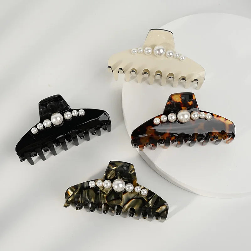 WJia Advanced Sense and American Acetic Acid Shark Clip Fashion Light Luxury Grip Clip Hair Quantity must Be High Ponytail Clip