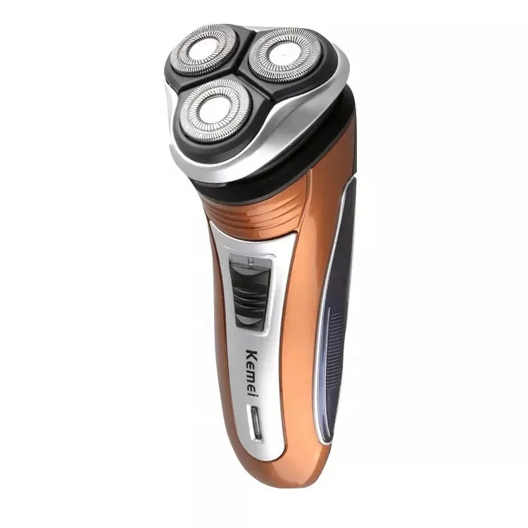 For Kemei KM-2801 Men's Rechargeable Cordless Shaver 3 Rotating Blades for Body Beard Shaving