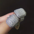 Fashion Blbegutt baguette Moissanite Mens Engagement 925 Diamond Hip Hop Jewelry Iced Out Ring