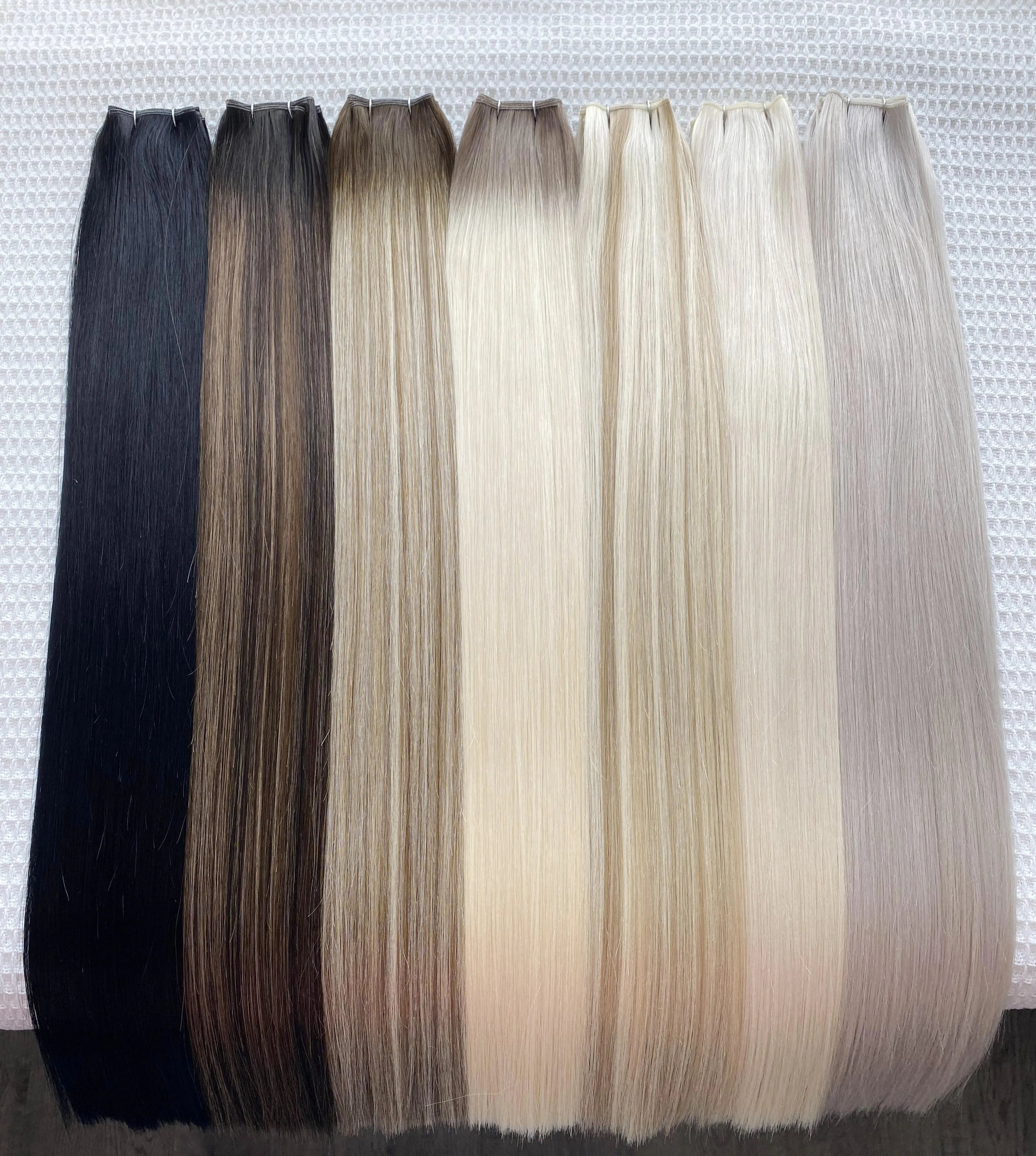 Salon Quality Balayage Color Virgin Cuticle Genius Weft Human Hair Extension