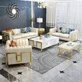 Italian Style Upholstery 1 2 3 Living Room Sofa Set Foshan Furniture Living Room Modern Luxury White Luxury Leisure Lobby Sofas
