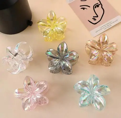Wholesale Spring Summer Beach Vacation New Ins Beautiful Plumeria Flower Hair Claws Women Hibiscus Hawaiian Frangipani Hair Clip