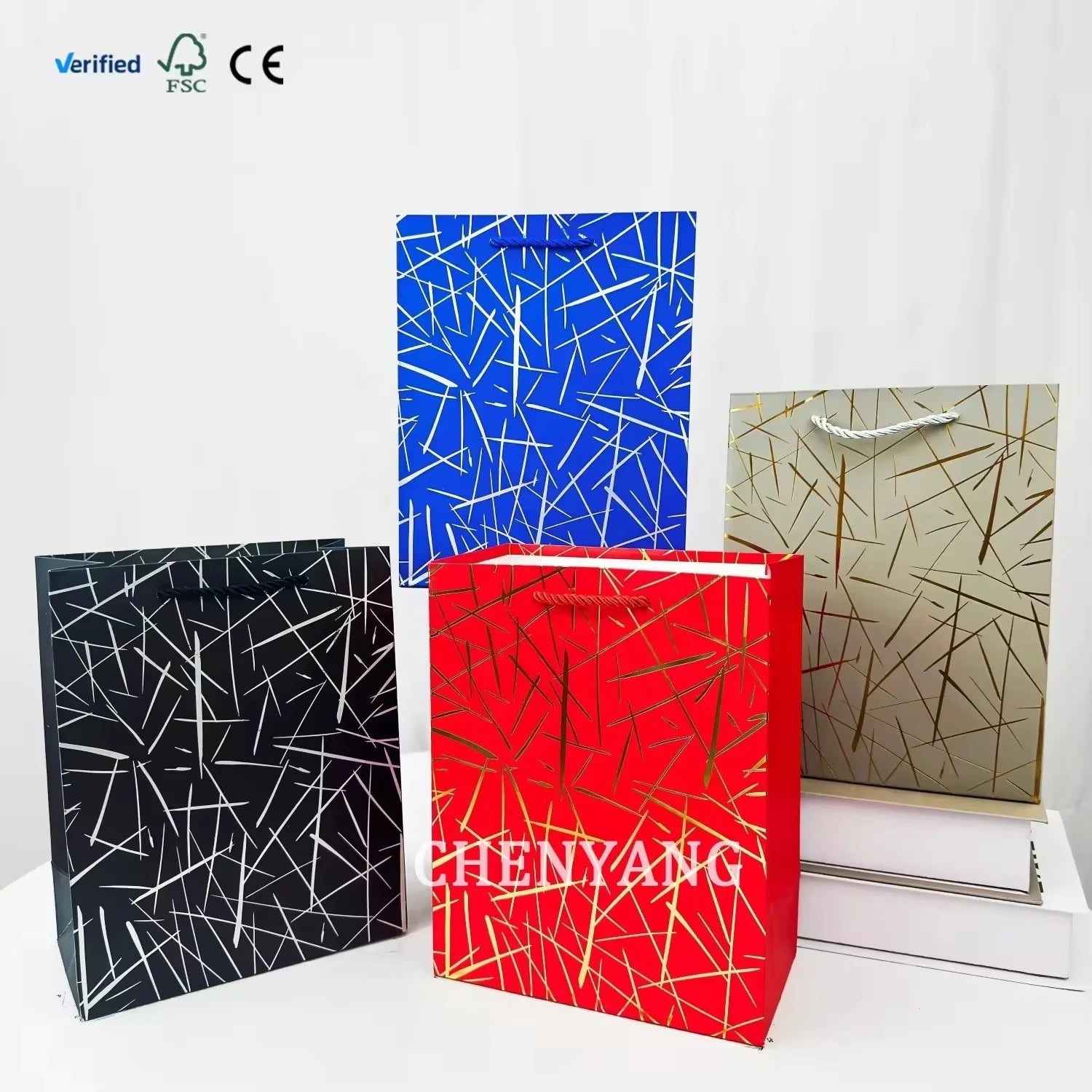 Factory Direct Stylish Eco-Friendly Paper Gift Bag BestSeller Luxury Brand Packaging Bags Small Size in Stock 48H Dispatch