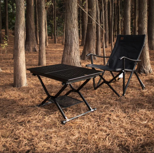 Hot Sale Metal Double Camping Chair Short-legged Modern Outdoor Garden Park Al Fresco Dining Stylish Aluminum Maintis Chair