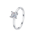 Real 0.6ct Moissanite Ring Princess Cut 925 Sterling Silver 18K White Gold Plated Luxury Jewelry Rings for Women