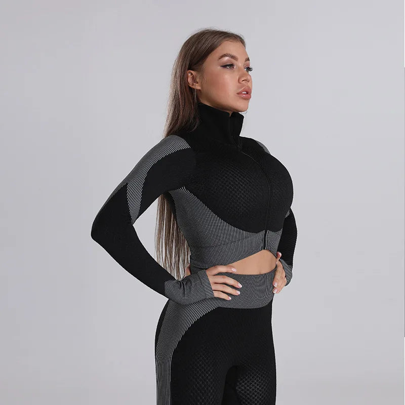 Fitness Gym Wholesale Bulk Crop Tops for Women Elasticity Textured Running Yoga Sportswear