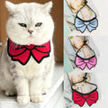 OEM ODM Luxury Cat Scarf Ornament Collar Elegant Bow Design Dog Saliva Towel Anti-Licking Hair Accessories Printed Pattern