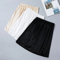 45cm Length Women Underskirt for Dress Ladies Thin Silk Midi Petticoat