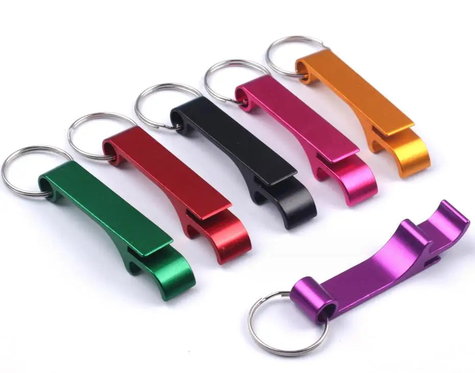 Wholesale Portable Beer Bottle Opener Key Chain Mini Pocket Aluminum Alloy Beverage Beer Bottle Opener Wedding Party Favor Gifts