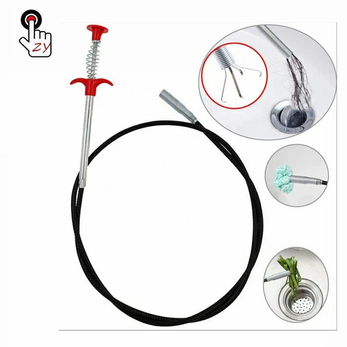Sewer Unclogging Tools Spiral Sewer Sewer Snake Clogged Hair Drain Cleaner Clogged Cleaner Cleaning Tool