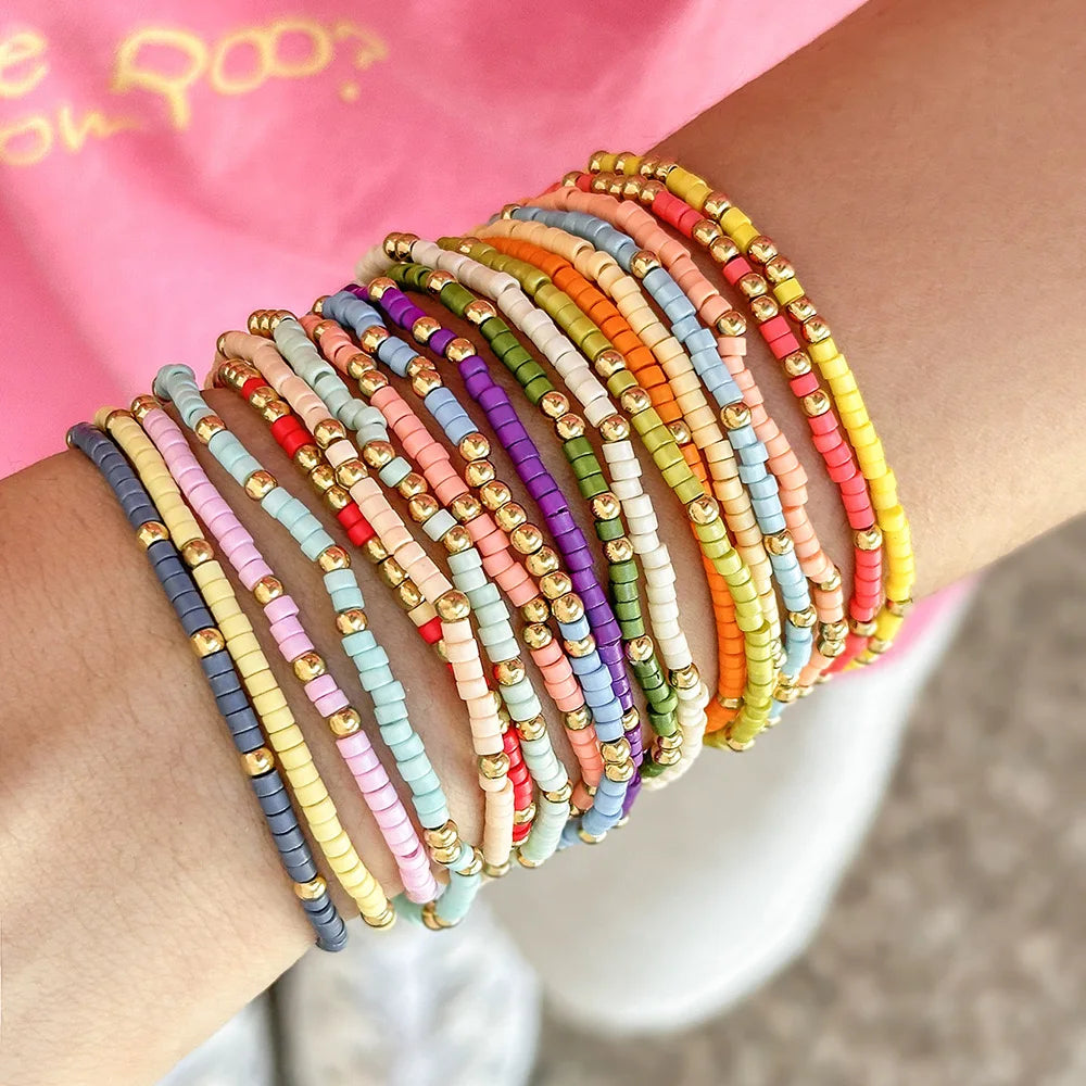 Go2boho 2025 Unisex Minimalist Boho Style Bracelet With Miyuki Beads Best Friend Anniversary Gift for Men and Women