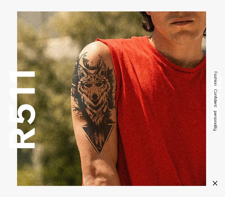 Customizable Men's Fashion Tattoo Brand Original Design Printing 15-Day Lasting Semi-Permanent Temporary Tattoo Sticker