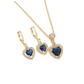 Elegant Love Pendant Earring and Necklace Set Fashionable Brass Jewelry for Women for Wedding and Party Valentine's Day Gift