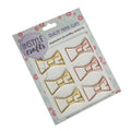 New Cute Kawaii School Student Custom Bow Design Pretty Vintage Metal Paper Binder Clips Bookmark Set