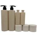 Skincare Recycle Wheat Straw Cosmetic Soap Wheat Straw Biodegradable Pump Shampoo Plastic Bottle for Shampoo and Conditioner