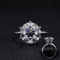 Round Brilliant Cut 11mm OEC Cutting Moissanite Ring 14K White Gold Ring