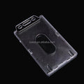 Transparent Card Protector Vertical Rigid Badge Holder Plastic ID Name Card Holder