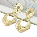 Fashion Chunky Earrings Irregular Metal Drop Earrings Statement Geometric Alloy Dangle Earrings Women