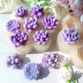 J10-230 Succulent Moulds Crystal Dripping Plaster Decorations Abrasive Diy Succulent Aromatherapy Candles Silicone Moulds