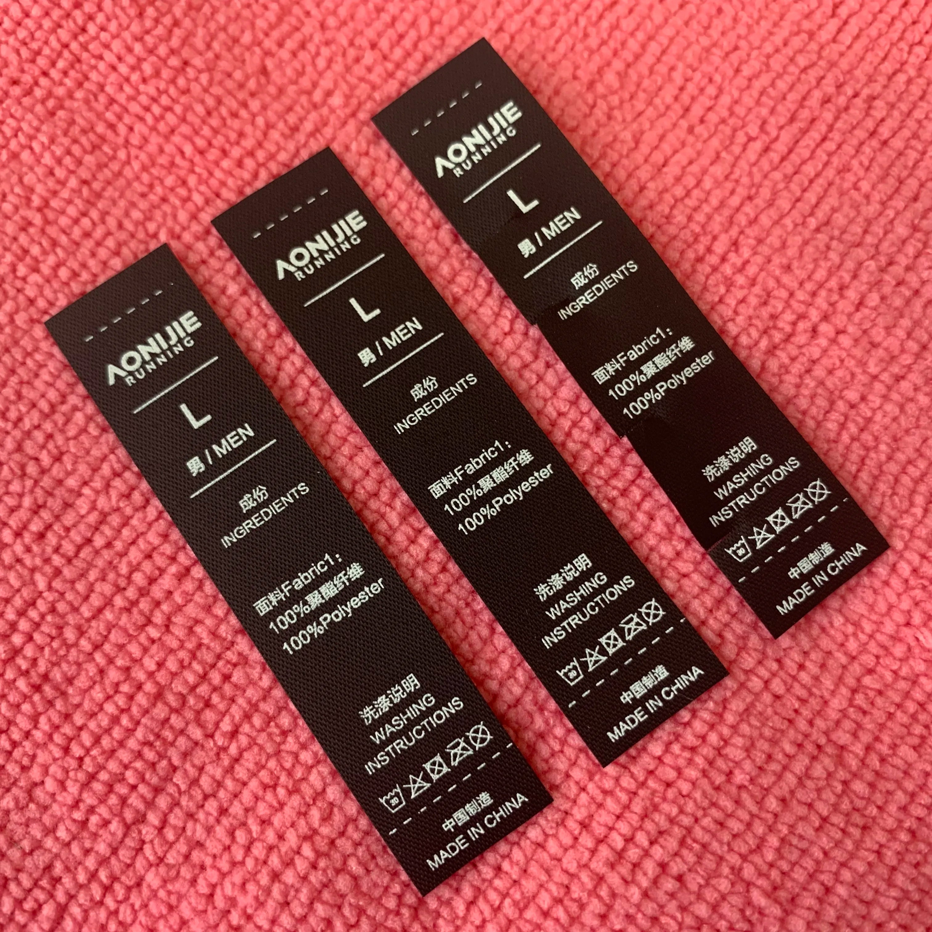 Peel off Washing Instruction Black Tearaway Fabric Labelfree Sample Tear Away Washing Tags