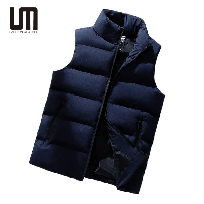 Liu Ming 2025 Autumn Winter Collection Wholesale Sleeveless Outwear Jacket for Men Casual Plus Size Waistcoats