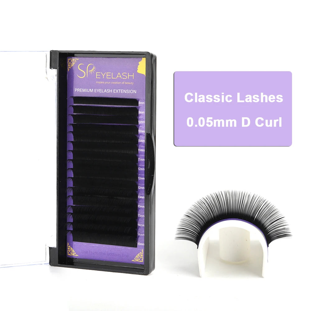 SP EYELASH 16 Rows 0.05 C D Curl Individual Eyelashes Cashmere Mega Volume Lashes Russian Volume Lash Extensions Supplies