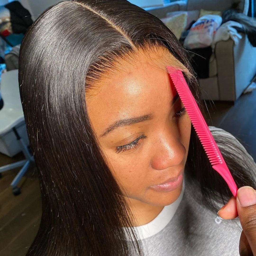 30 Inch Natural Color Lace Front Braided WIgs for Black Women HD Glueless 4x4 Closure Wig Cheveux Humain Human Hair Wigs