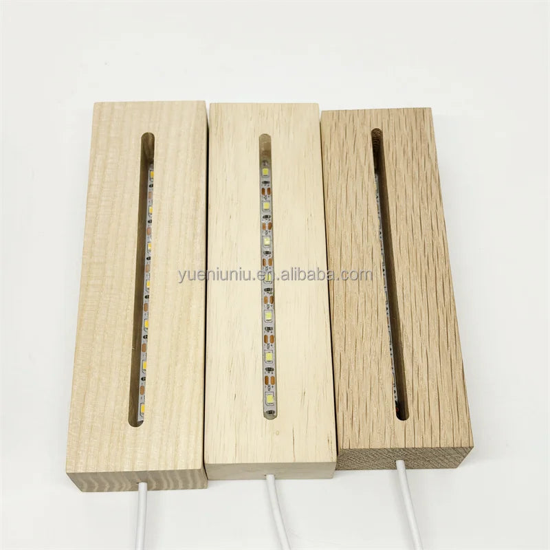 3D Vision USB Bedside Lamp Wood Acrylic Board Night Table Lamp Modern LOVE Theme Handmade Decorations Novelty Gifts Custom Logo