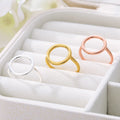 Online Simple Design Adjustable Stainless Steel Rings Jewelry Women MegaBDM