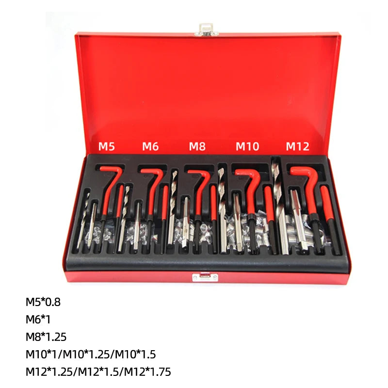 M5-M12 Bushing Repair Set Thread Repair Tool Set  131pcs Thread Insert Tool
