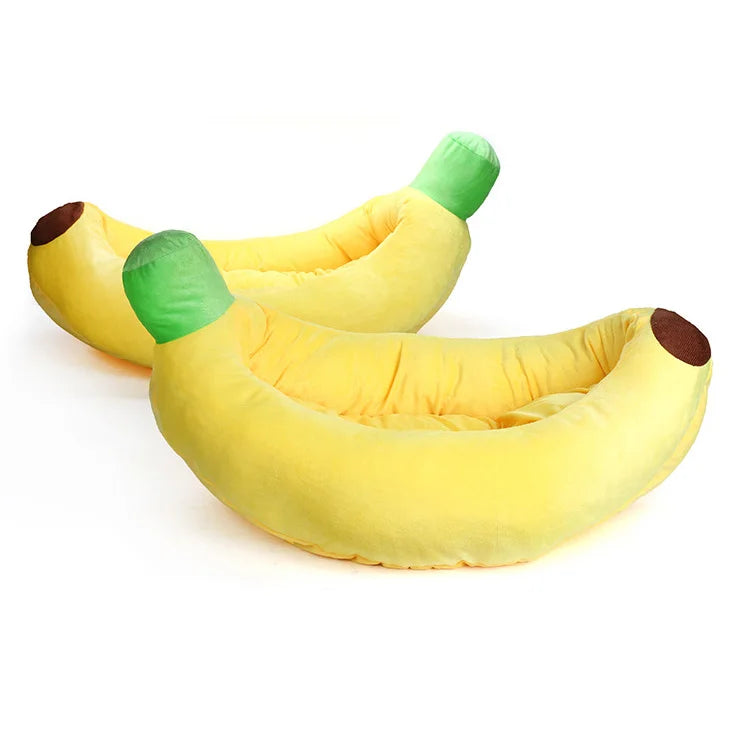 Super Soft Pet Dog Bed Warm Sofa Playing House Comfortable Cat Bed for Pets Indoor Sleeping Pet Banana Shape Sofa Bed for Dog