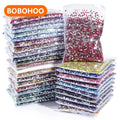 BOBOHOO Wholesale Bulk Package Non Hot Fix Strass Flatback Crystal Stones Sliver Bottom Resin Rhinestones