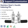 High Precision Stainless Steel Carbon Steel Indexing Pin Knob Fastener with Black Plastic Sleeve