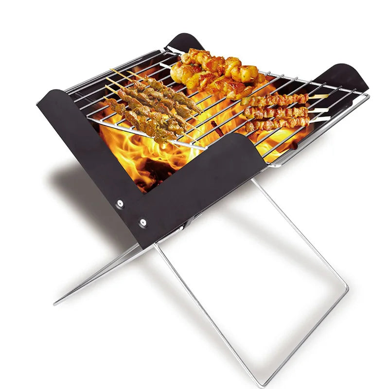 Korean-style folding barbecue grill outdoor portable barbecue grill camping multi-person BBQ barbecue grill charcoal wood stove