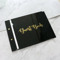 Wedding Guest Books With Blank Pages Photo Guestbook Hardcover Acrylic Guest Book for Registry and Sign in