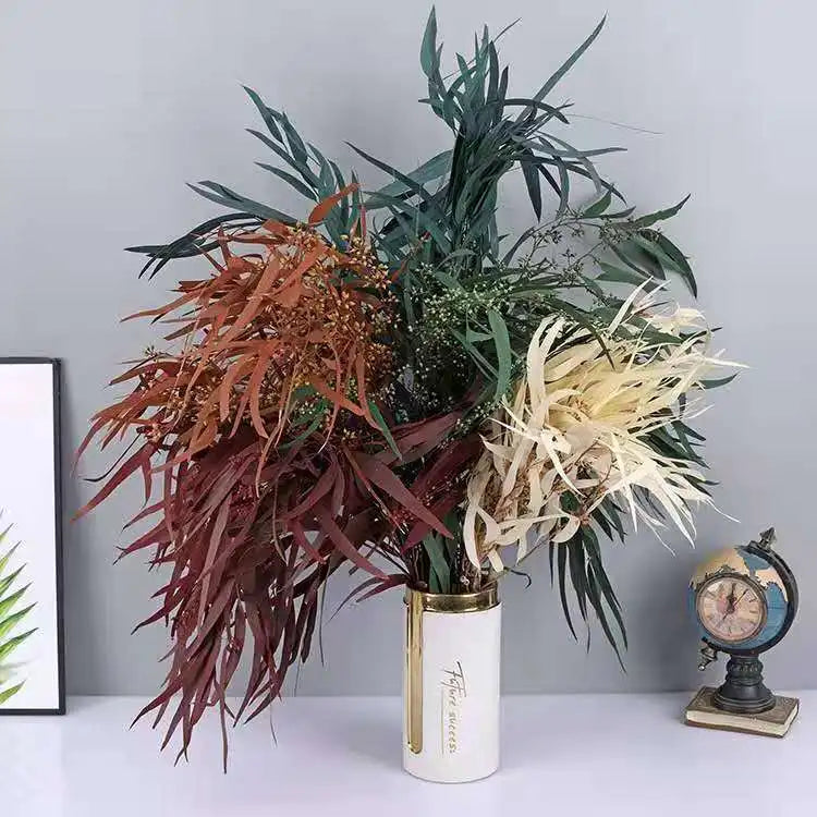 Wholesale Decor Flower Bouquet Preserved Flower Eucalyptus Millet Fruit Leaves for Home Decoration