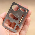 All in One Tool Stainless Steel 2.7IN Pocket Wallet OEM LOGO Multi Tool Credit Camping EDC Card 15L Capacity Climbing