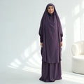 Loriya Fashion Islamic Clothing Nida Material Prayer Abaya Set Top and Long Skirt Abaya Dress for Women 2PCS EID Collections