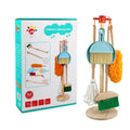 Wooden Doll House Cleaning Set Broom Mop Combination Boys and Girls Games Wooden Children's Hand Eye Coordination Toys