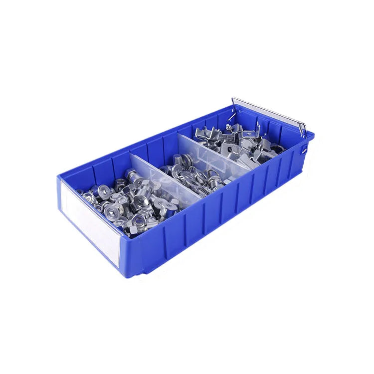 Stackable PP Storage Bins Trays Organizer Dividers EU Standard Industrial Strong Plastic Box Carton Multifunction Blue Rectangle