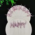 Factory Wholesale Metallic Paraffin Wax Candle for Party Decorations Handmade Happy Birthday Letter Cake Candle Decoration