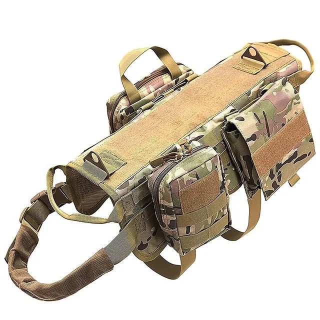 Large Dog Pet Harness Vest Durable Dog Hunting Coat Custom Dog Harness With Bag