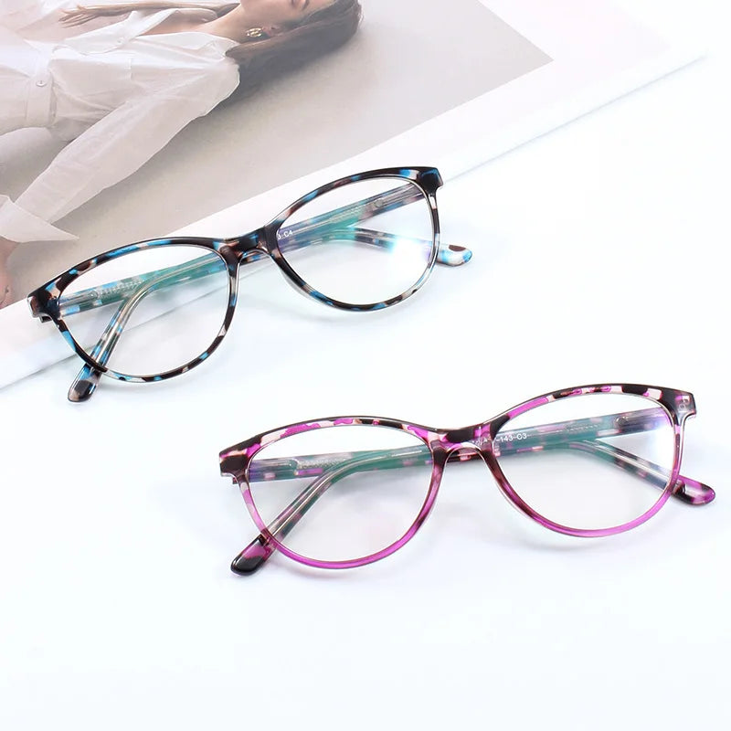 Famous Designer Eyeglasses Frame Wholesale Price PC+CP Ladies Shades Eyewear