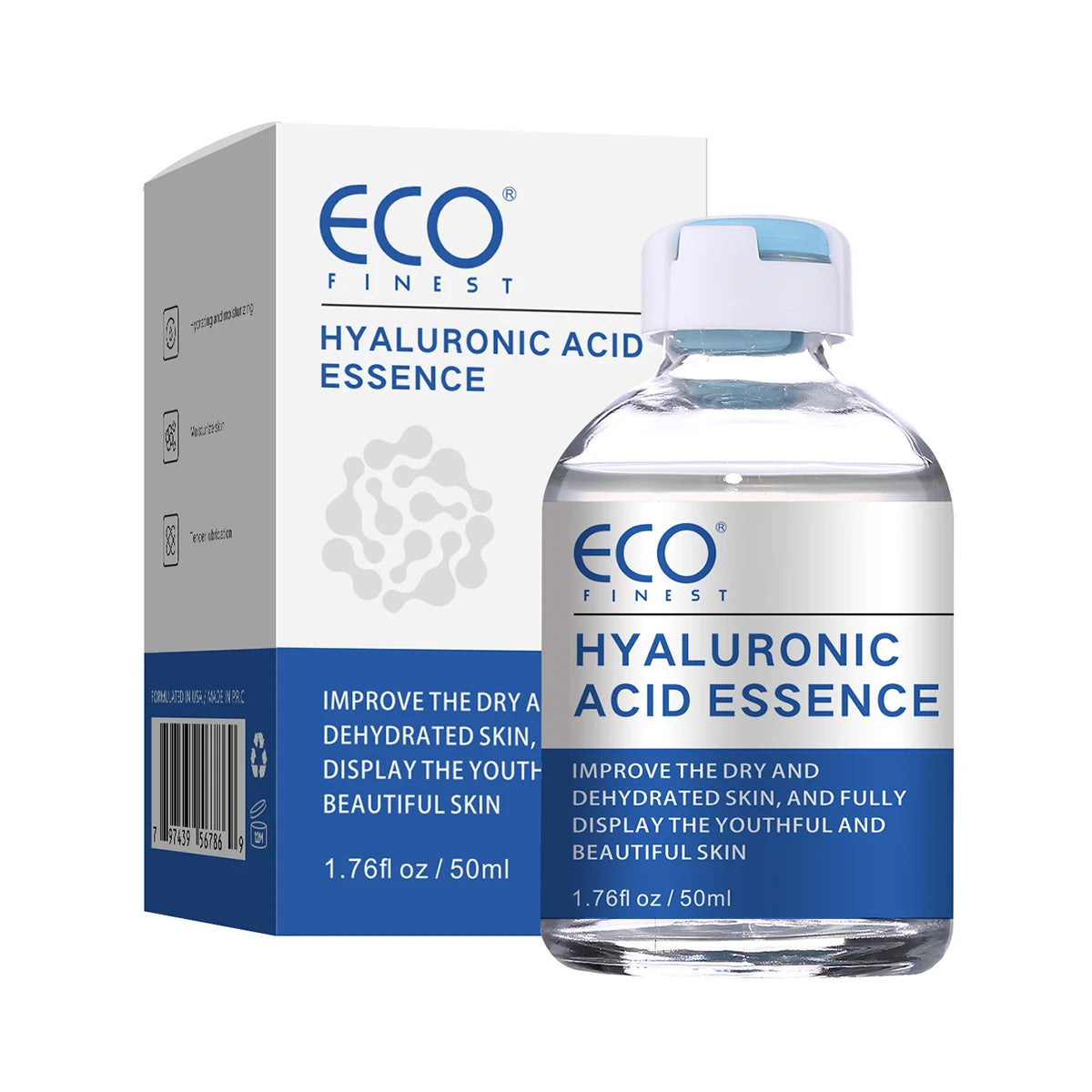 Ultra-Hydrating Anti-Aging Moisturizer with Pure Hyaluronic Acid Serum 281263 for Face and Body-Whitening and Anti-Wrinkle