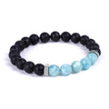 Lapis Lazuli Healing Natural Gemstone Stone Bracelet 18cm Lucky Crystal 8mm Bead Bracelet Men lava Stone Amazonite Bracelets